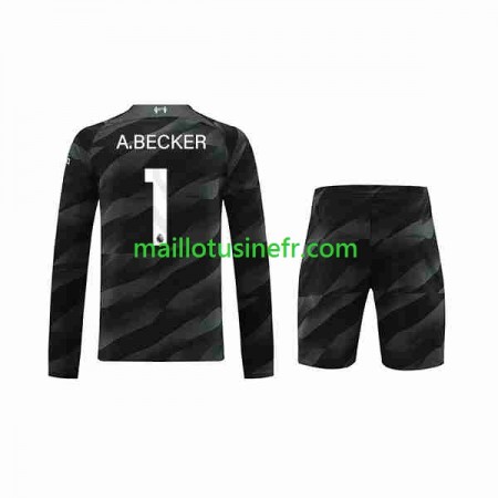 Maillot de Foot Liverpool Alisson Becker 1 Extérieur Gardien 2023-24 Manches Longues - Enfant